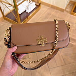 Tory Burch Britten Convertible Crossbody 171524 Forest Brown $525